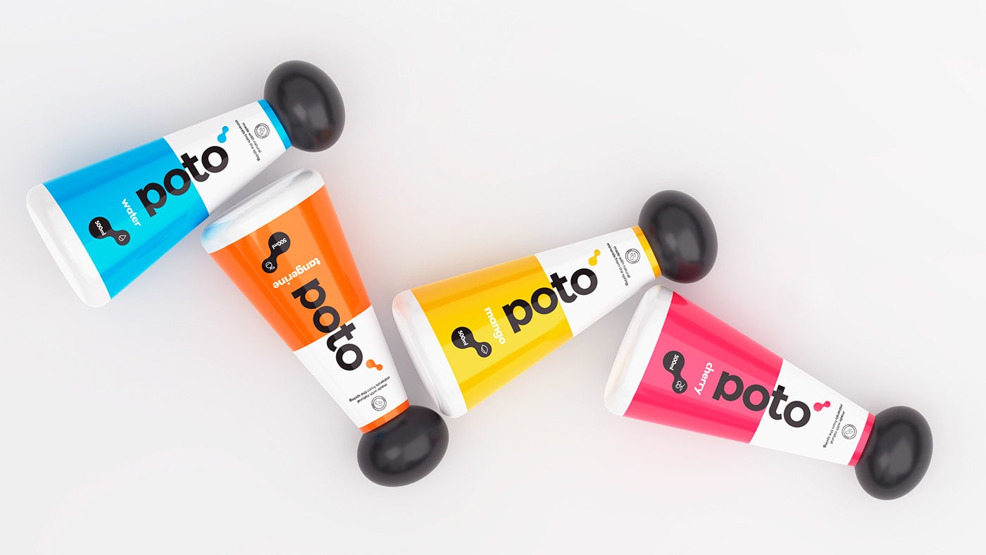 Poto自來水公司品牌VI設計和包裝設計案例，企業VI設計，品牌形象設計，包裝設計，深圳VI設計，左右格局