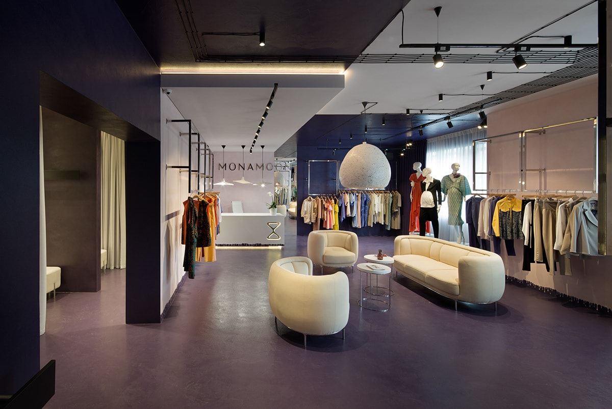 時尚孕婦服裝精品店品牌商業(yè)空間設(shè)計案例，商業(yè)空間設(shè)計，服裝精品店設(shè)計，深圳空間設(shè)計，左右格局