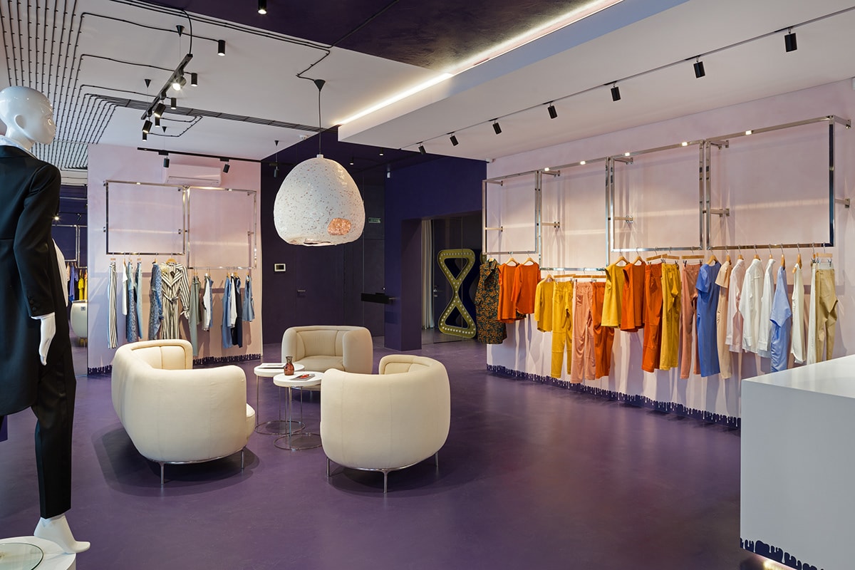 時尚孕婦服裝精品店品牌商業(yè)空間設(shè)計案例，商業(yè)空間設(shè)計，服裝精品店設(shè)計，深圳空間設(shè)計，左右格局