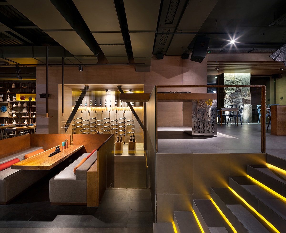 PORTO新亞洲美食餐廳空間設計 —— 國際化空間設計，餐廳空間設計，人文空間設計，深圳空間設計，左右格局